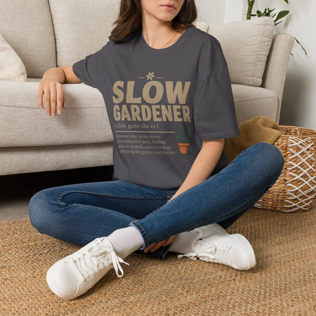 Slow Gardener Definition T-Shirt - Zen & Zucchinis garden graphic tee