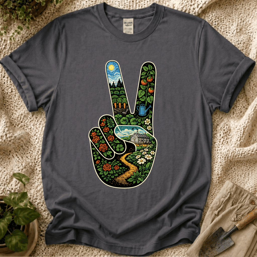 Garden Peace T-Shirt - Zen & Zucchinis garden graphic tee