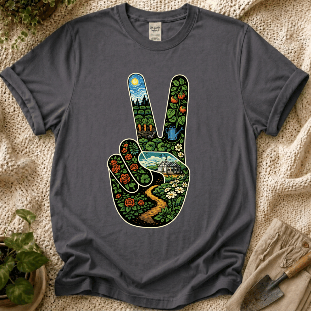 Garden Peace T-Shirt - Zen & Zucchinis garden graphic tee