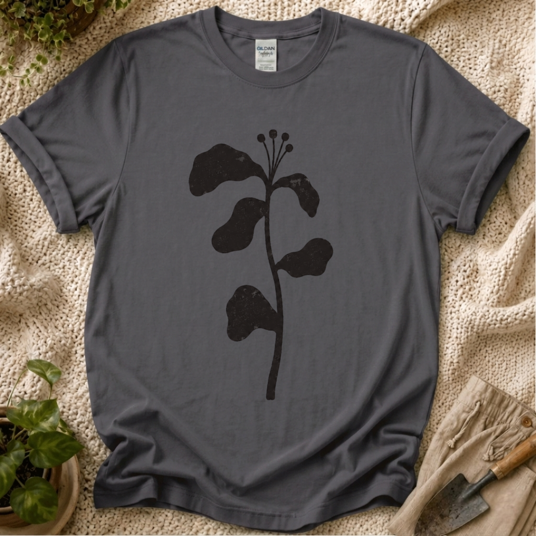 Minimal Botanical Stem T-Shirt