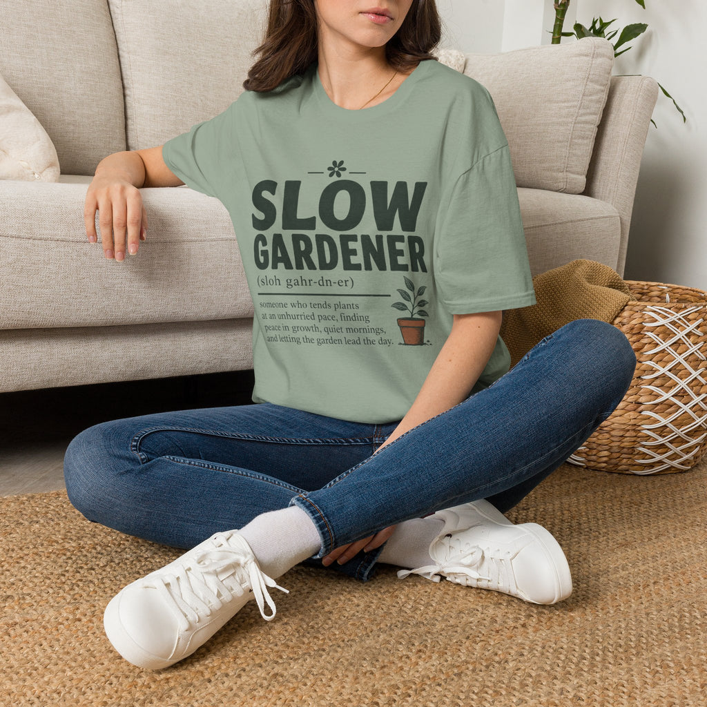Slow Gardener Definition T-Shirt - Zen & Zucchinis garden graphic tee