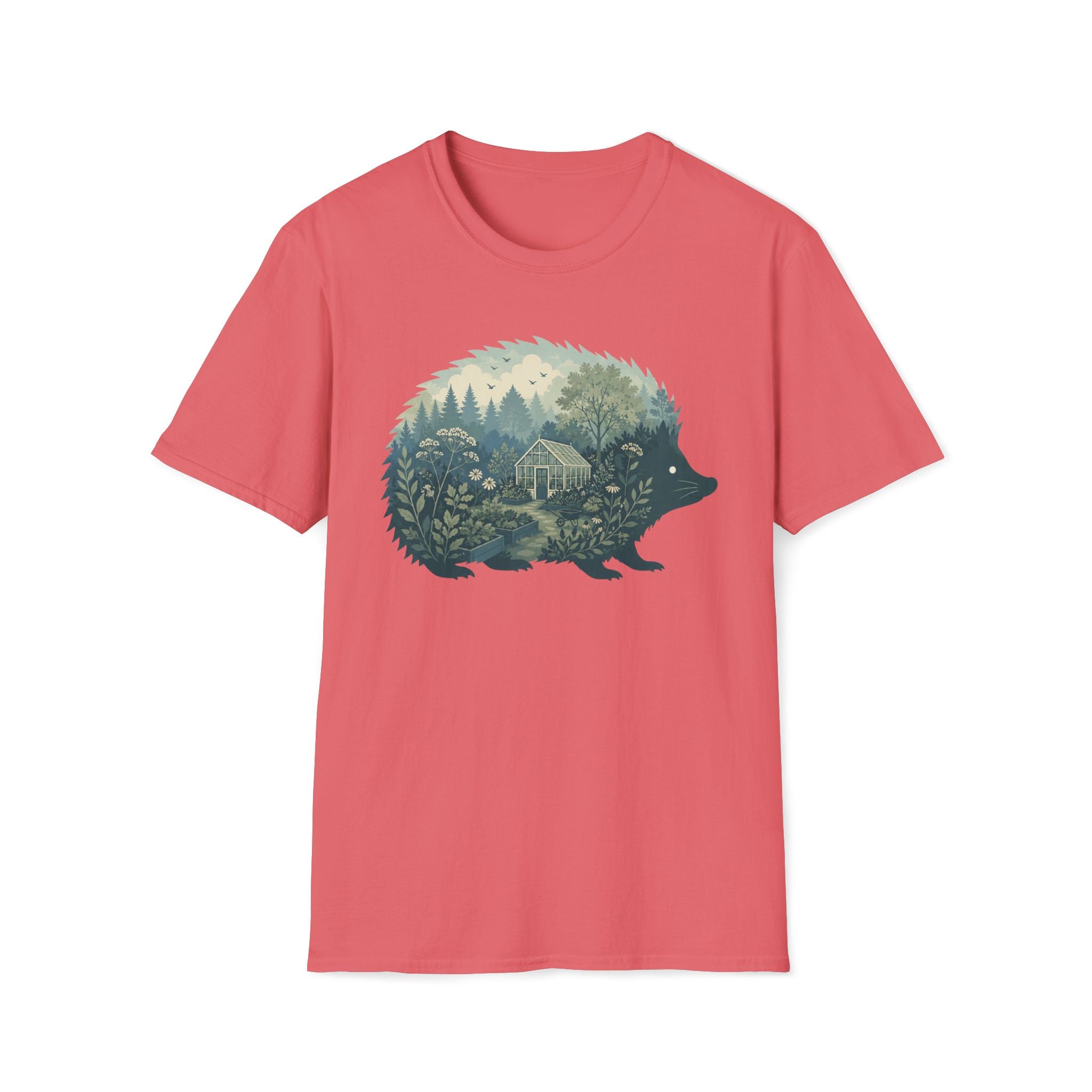 Hedgehog Garden Silhouette T-Shirt