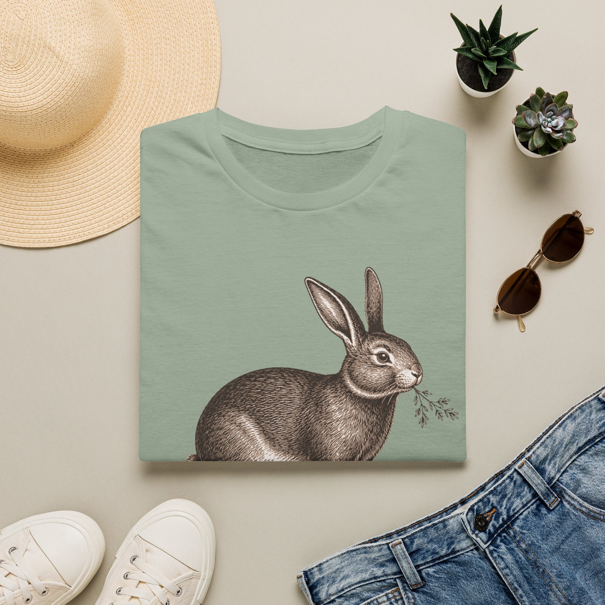 Garden Bunny With Shoes T-Shirt