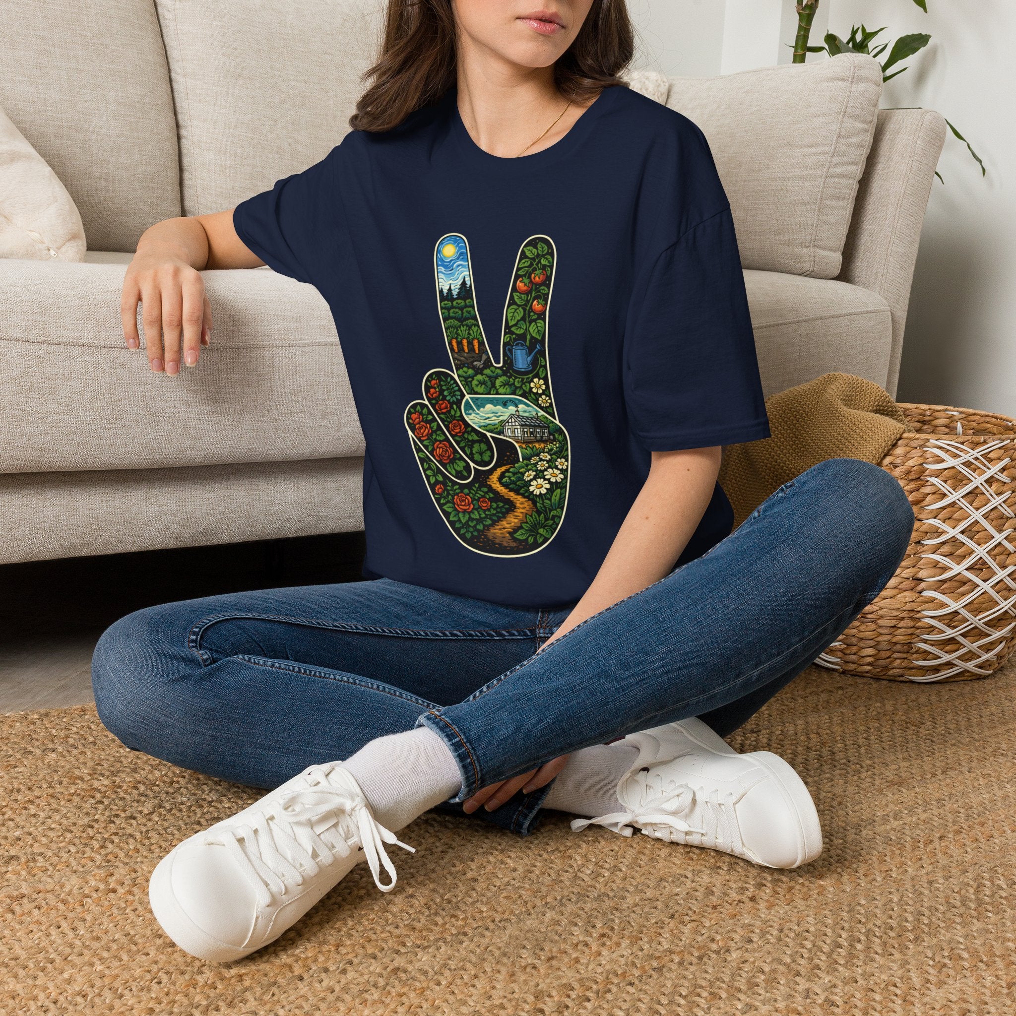 Garden Peace T-Shirt - Zen & Zucchinis garden graphic tee