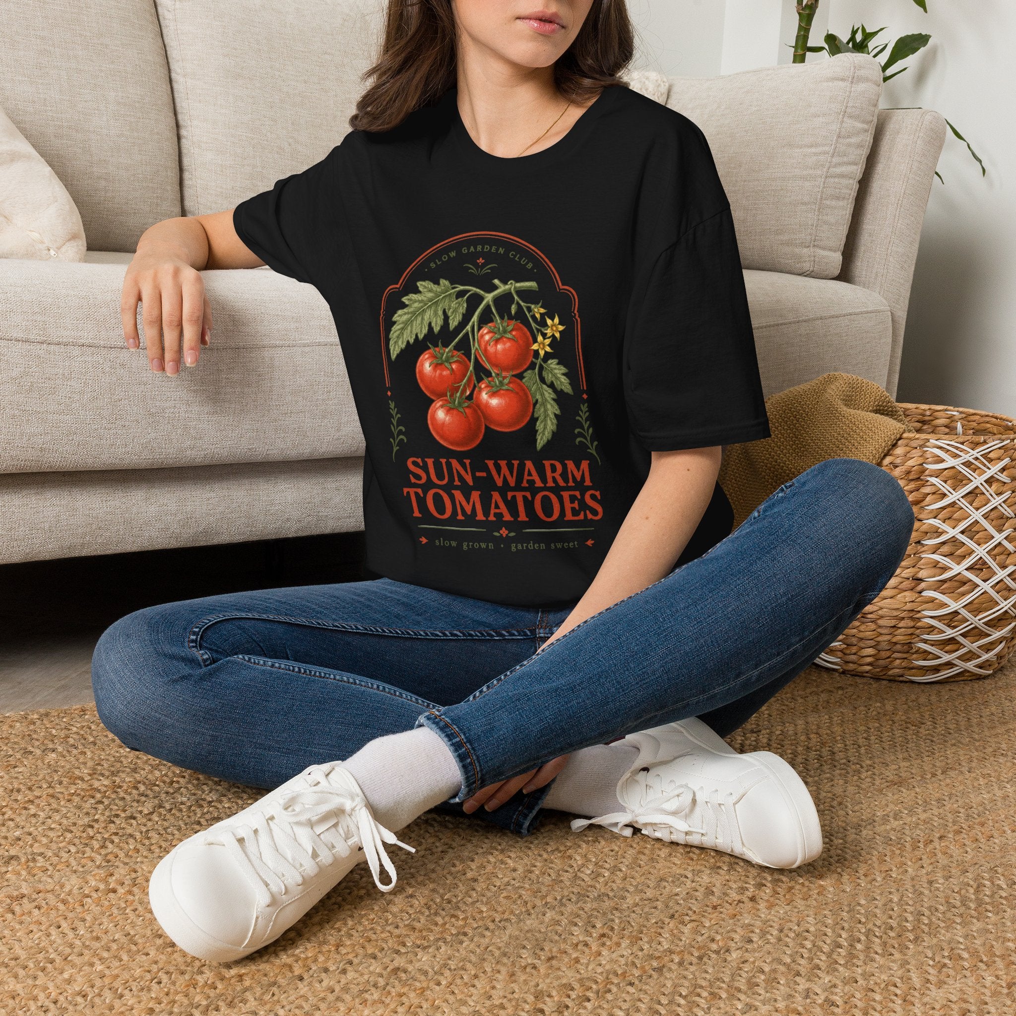 Sun Warm Tomatoes Slow Garden Club T-Shirt