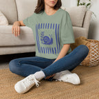 Snial In Stripes Garden Summer T-Shirt