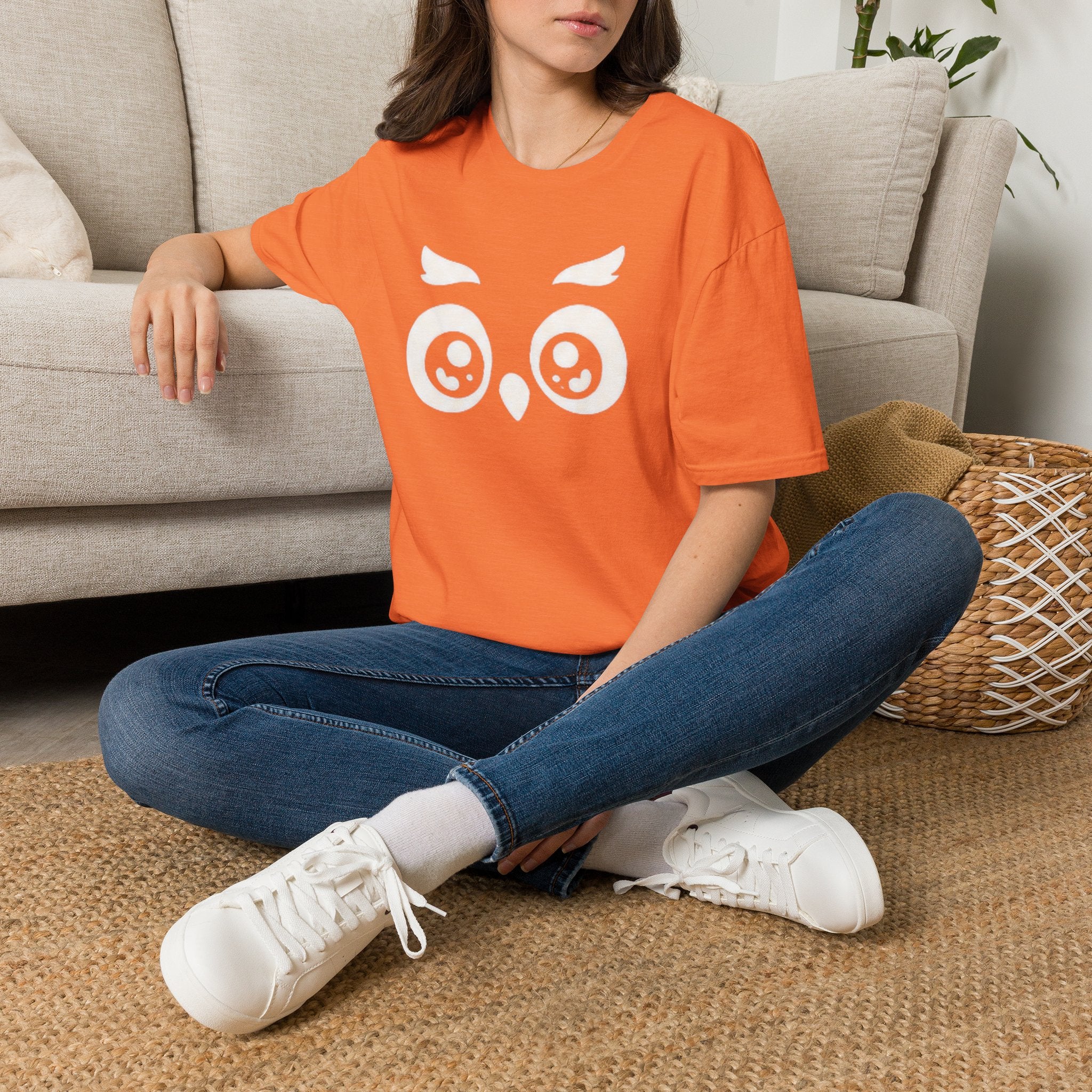 Cute Owl Gaze T-Shirt by Zen & Zucchinis Slow Garden Club