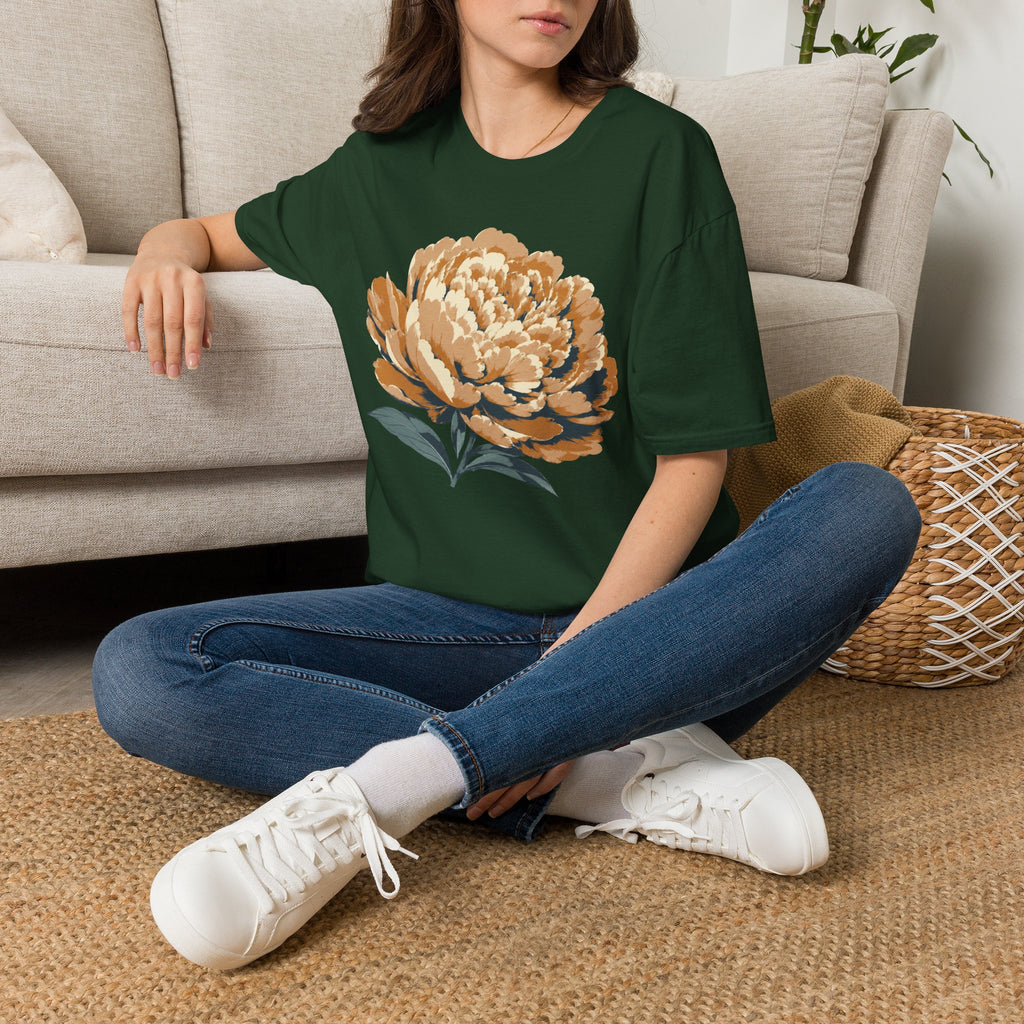 Blush Peony Flower Bloom T-Shirt by Zen & Zucchinis Slow Garden Club