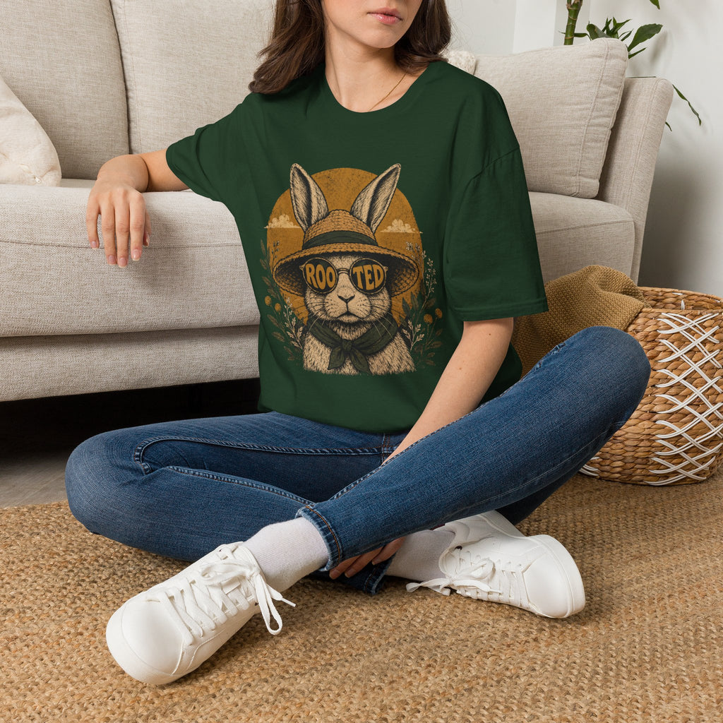 Rooted Sunset Slow Garden Bunny T-Shirt by Zen & Zucchinis Slow Garden Club
