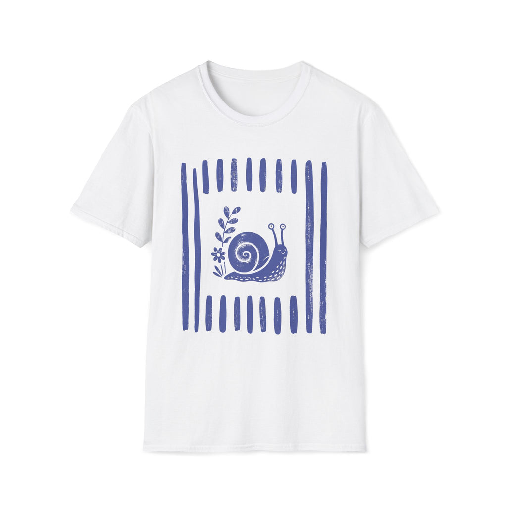 Snial In Stripes Garden Summer T-Shirt