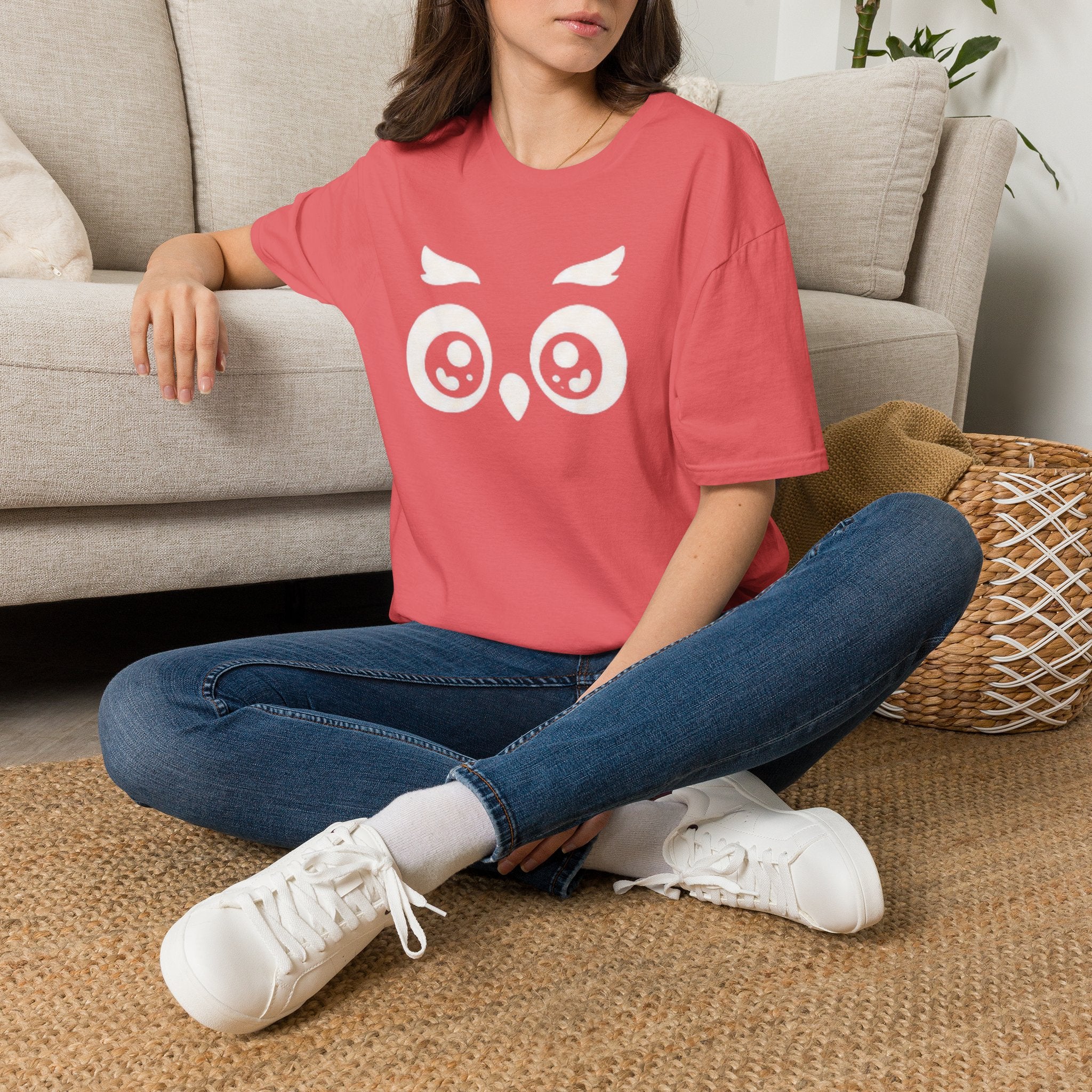 Cute Owl Gaze T-Shirt by Zen & Zucchinis Slow Garden Club