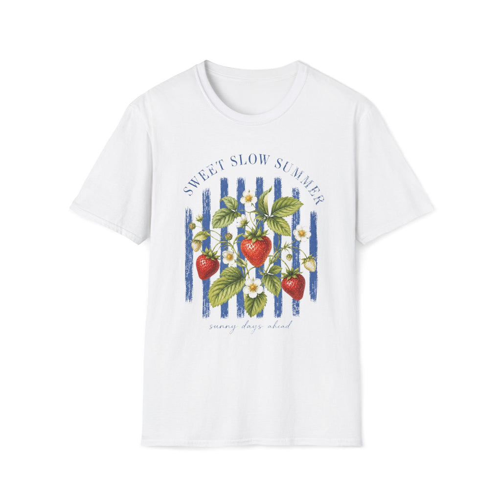 Sweet Slow Summer Strawberry Stripes T-Shirt