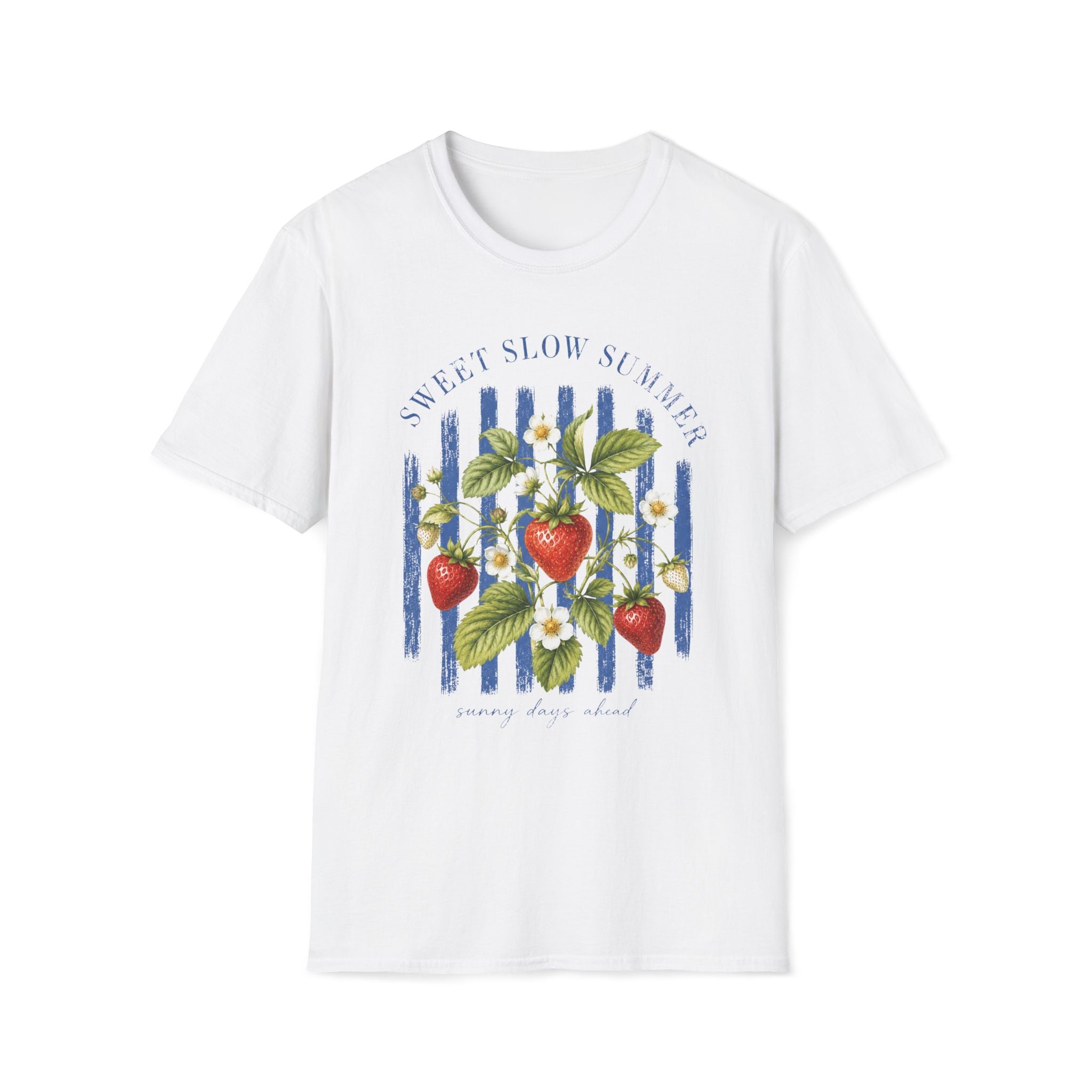 Sweet Slow Summer Strawberry Stripes T-Shirt