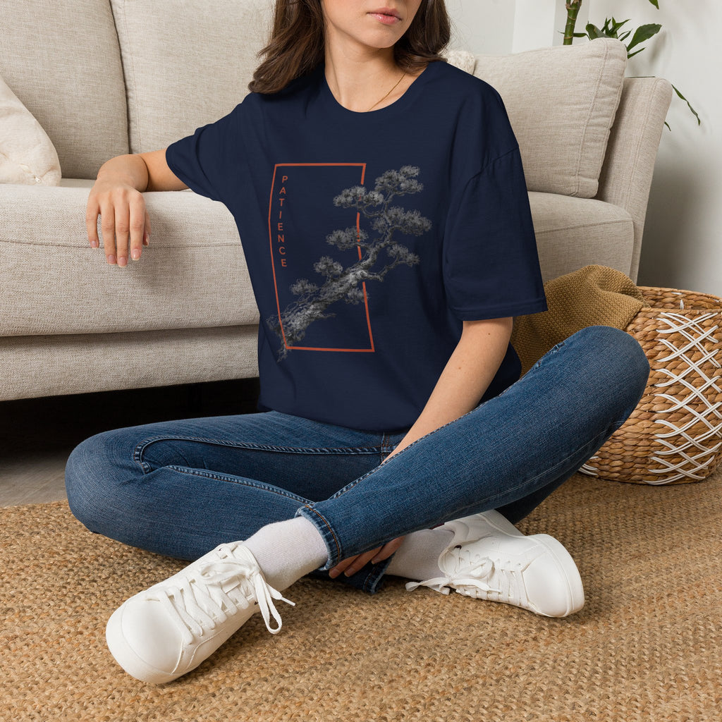 Patience Japanese Bonsai T-Shirt by Zen & Zucchinis Slow Garden Club