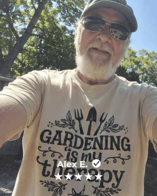 Just received my new shirt and wore it outside right away. Comfortable fit, soft material, and it made my neighbor smile.