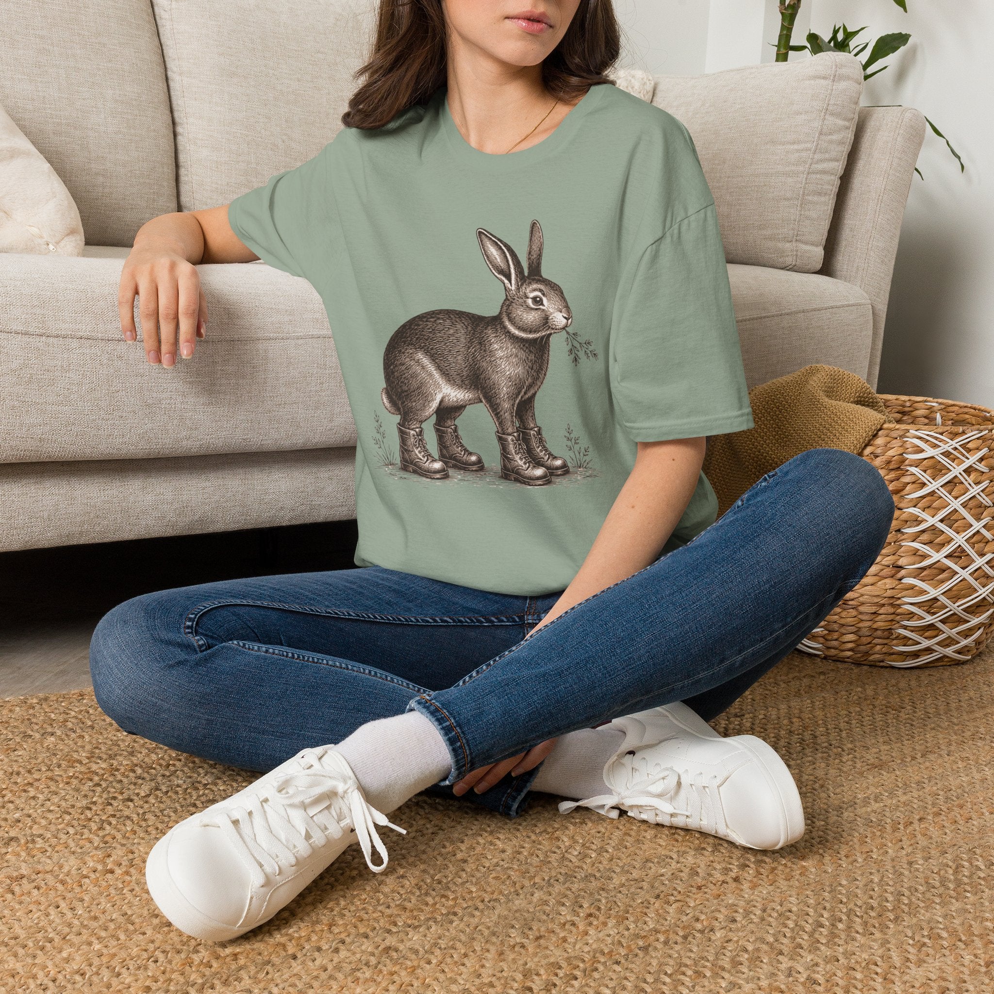 Garden Bunny With Shoes T-Shirt