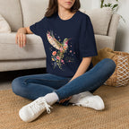 Hummingbird Moment Slow Bloom Garden T-Shirt by Zen & Zucchinis Slow Garden Club