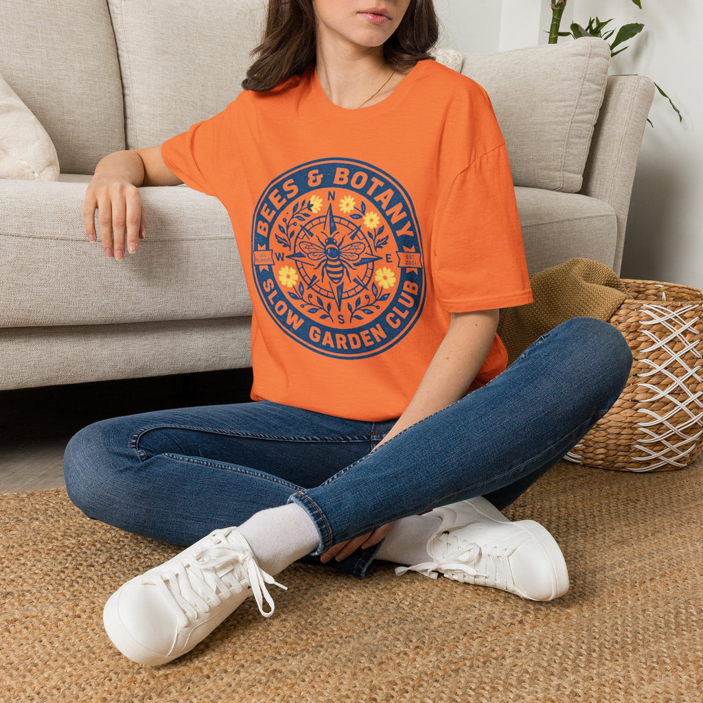 Bees And Botany Garden Badge T-Shirt
