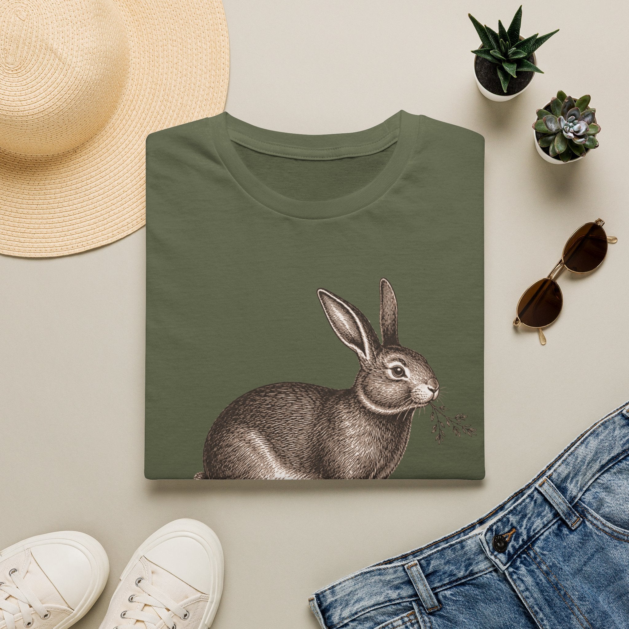 Garden Bunny With Shoes T-Shirt