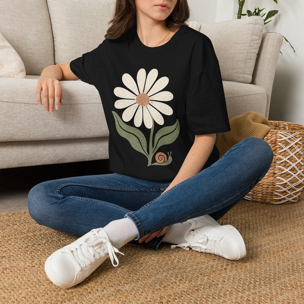 Flower & Snail Garden T-Shirt