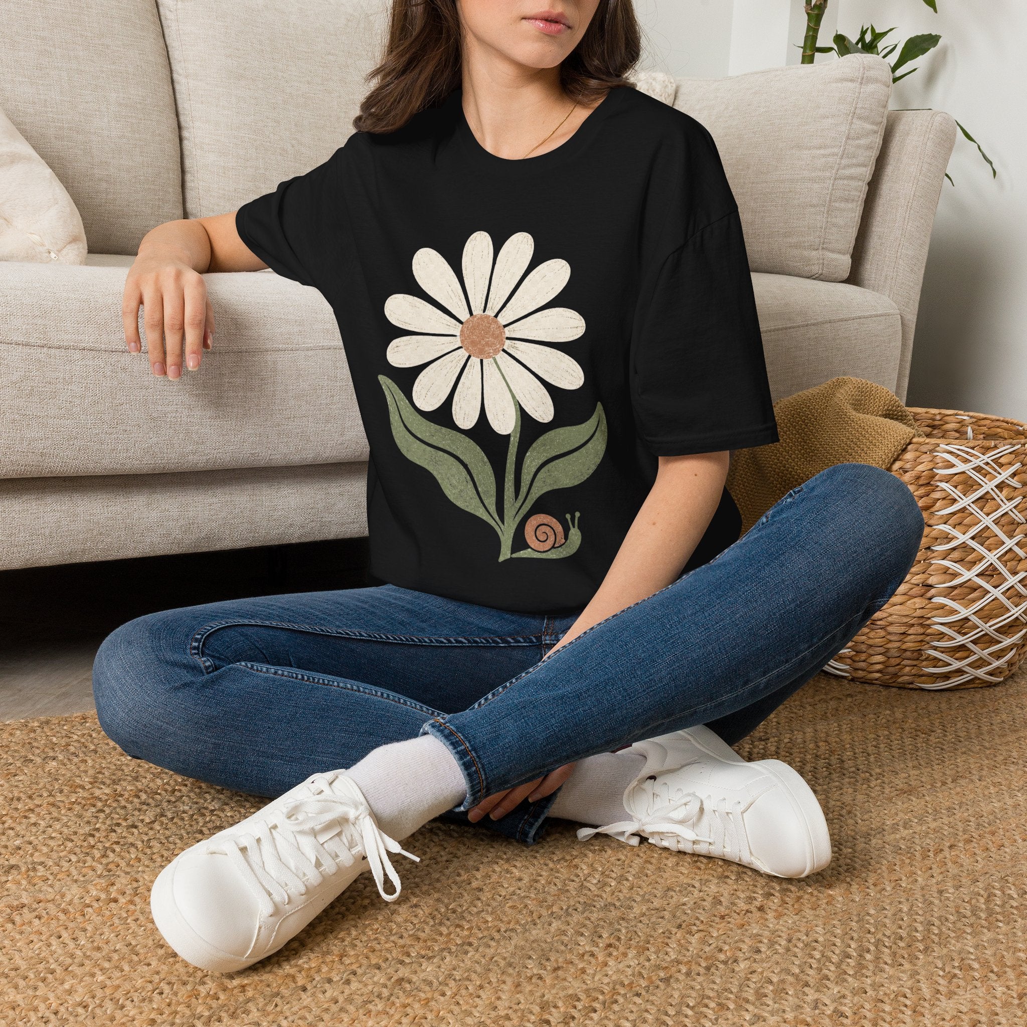 Flower & Snail Garden T-Shirt