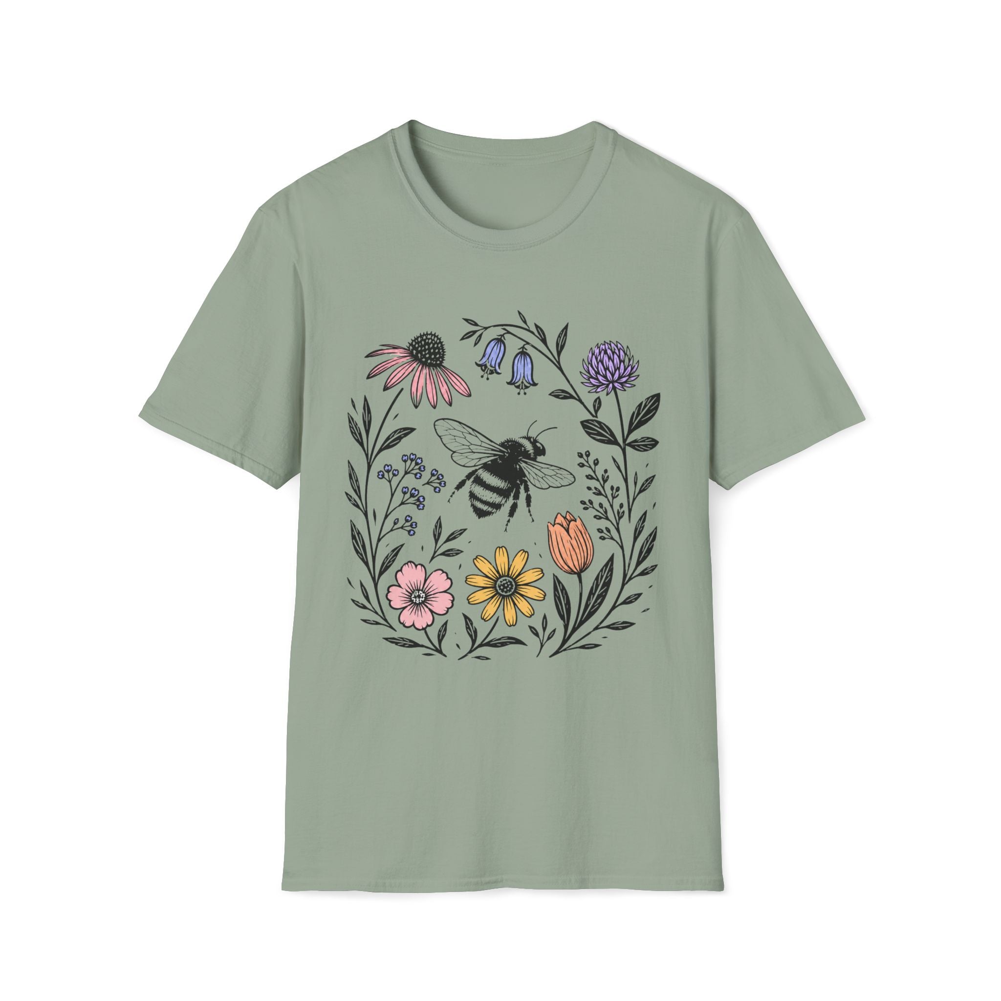 Bee WIth Wildflowers T-Shirt