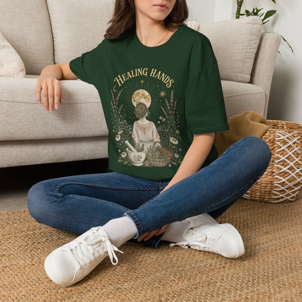 Healing Hands Garden Mother T-Shirt by Zen & Zucchinis Slow Garden Club