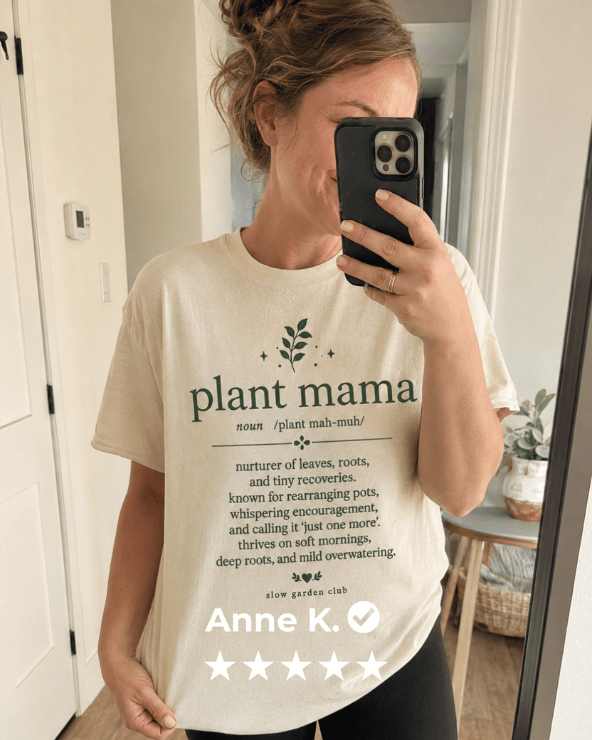 Officially my new plant mama shirt. Soft, cute, and exactly the vibe I wanted. Love it.