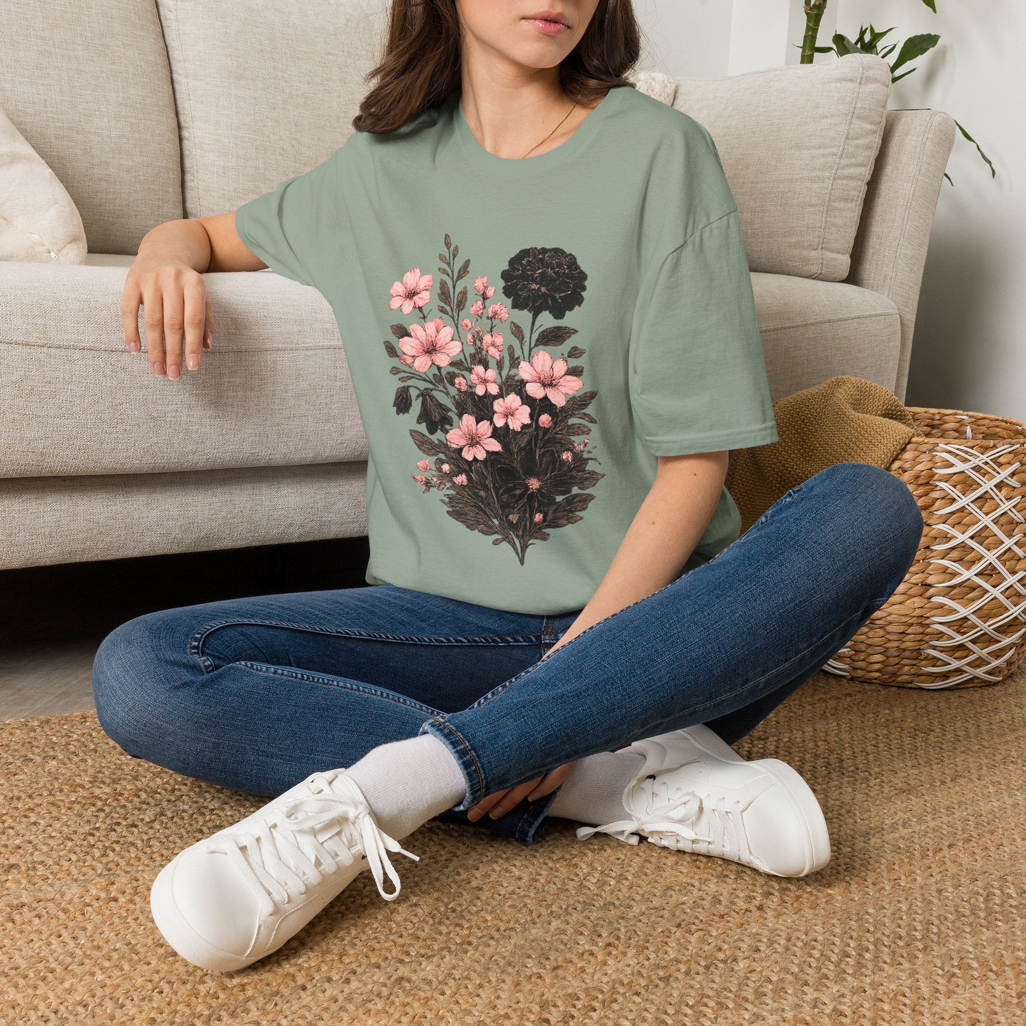 Vintage Flower Bouquet T-Shirt by Zen & Zucchinis Slow Garden Club