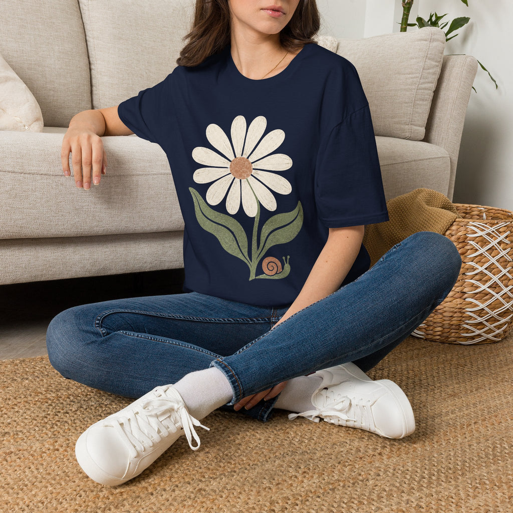 Flower & Snail Garden T-Shirt