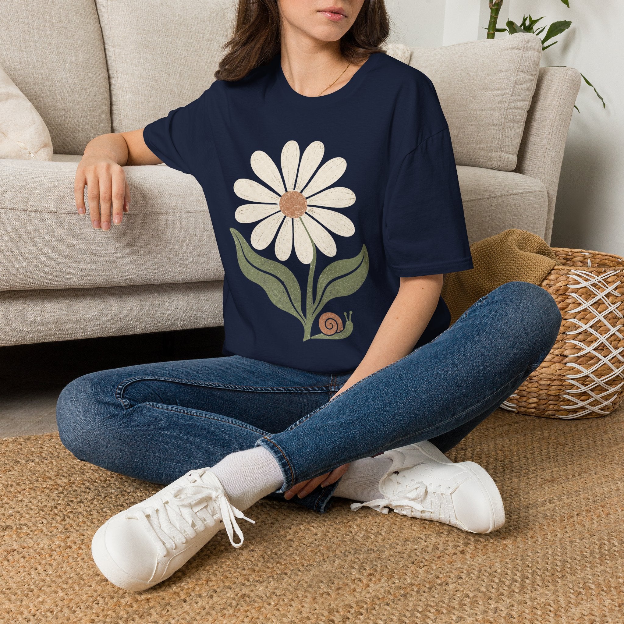 Flower & Snail Garden T-Shirt