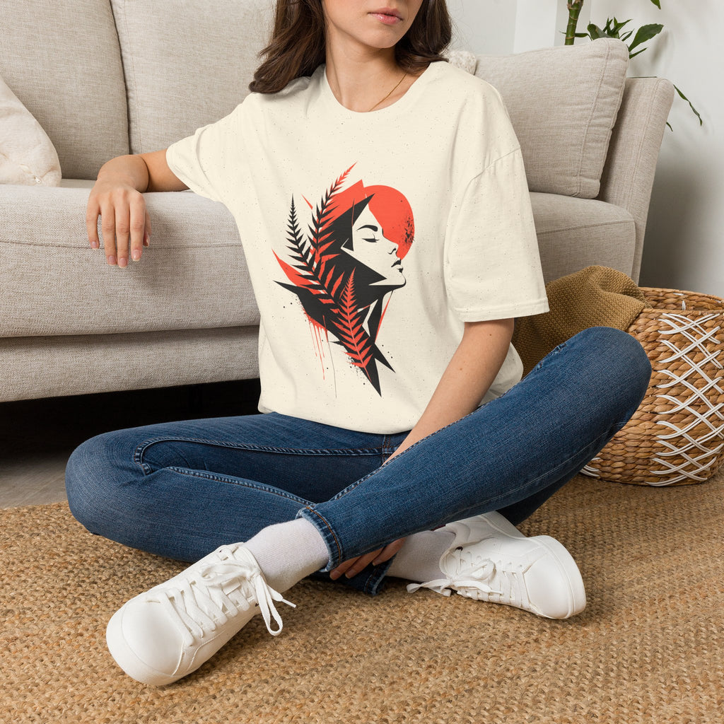 Wild Botanical Fern Spirit Woman T-Shirt by Zen & Zucchinis Slow Garden Club