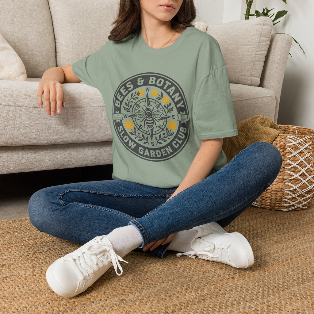 Bees And Botany Garden Badge T-Shirt