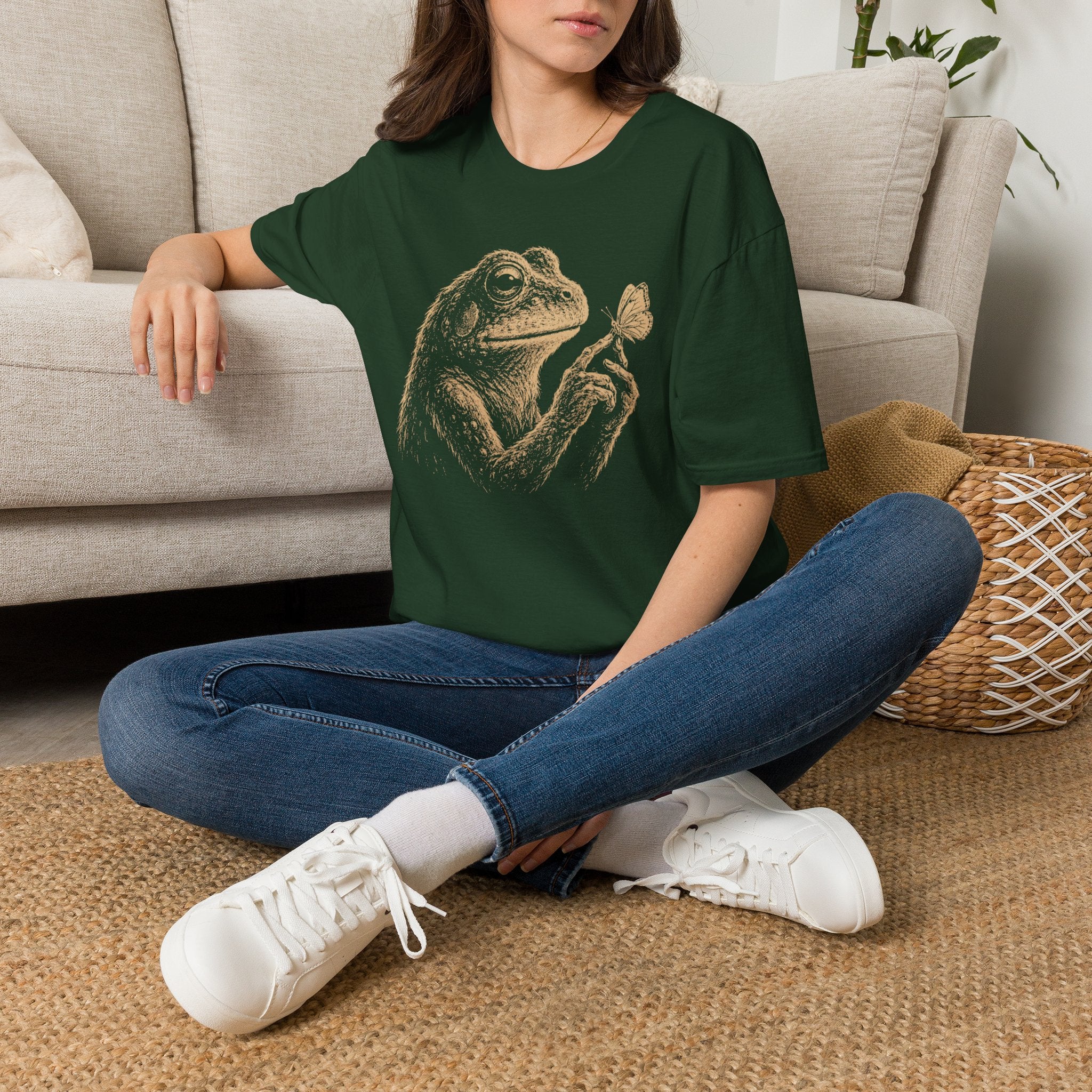 Frog & Butterfly Garden Friends T-Shirt by Zen & Zucchinis Slow Garden Club