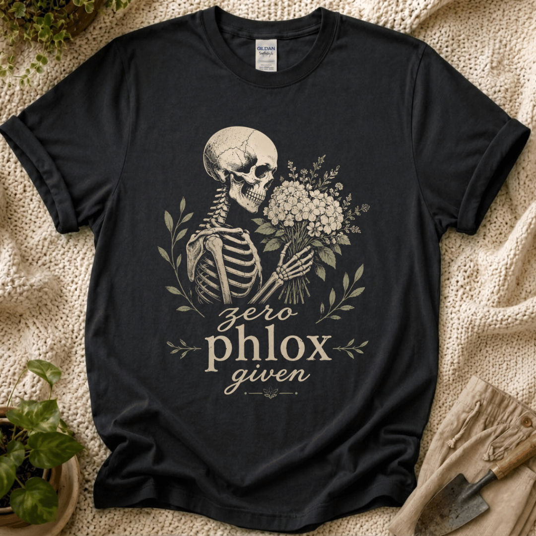 Zero Phlox Given Skeleton Flower T-Shirt by Zen & Zucchinis Slow Garden Club