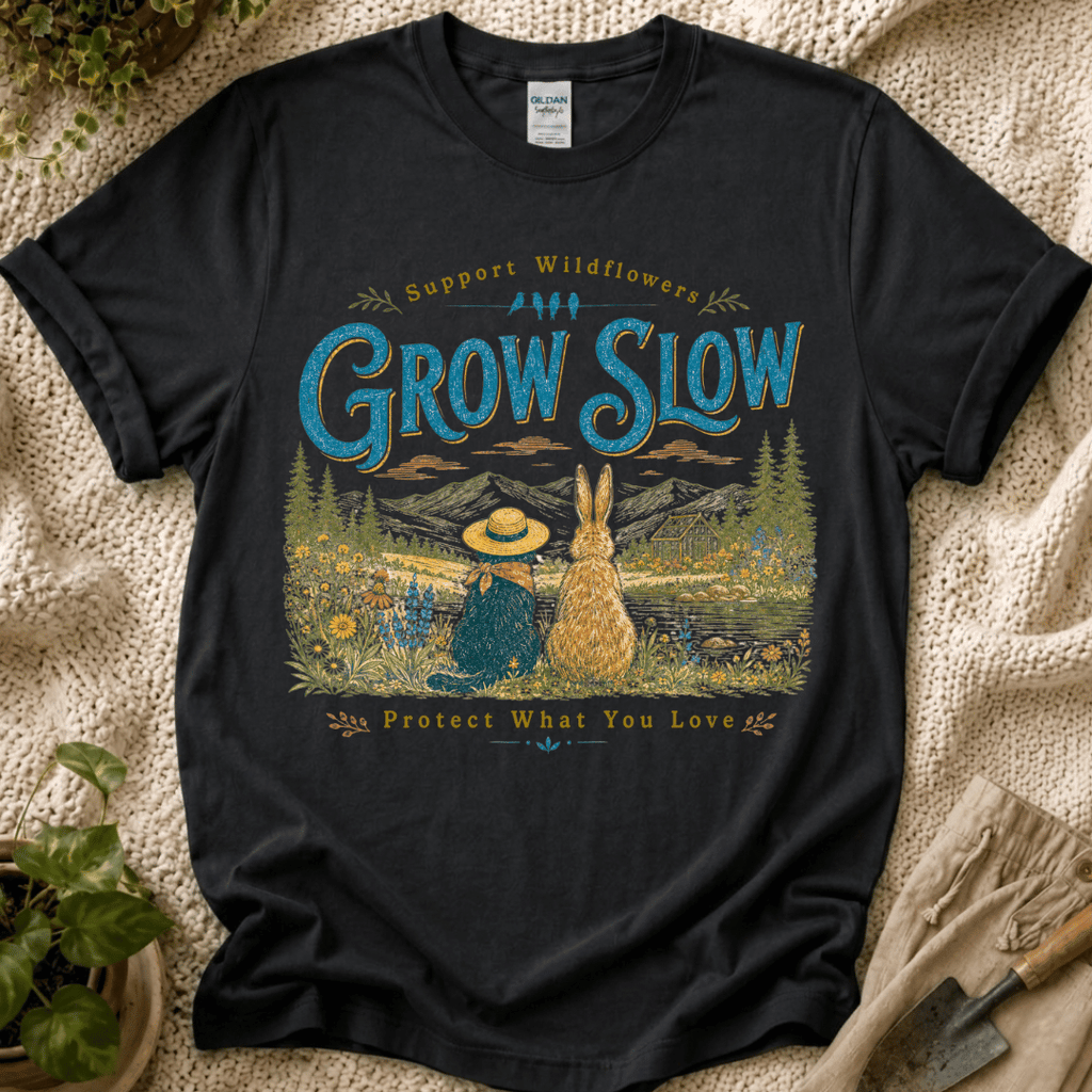 Grow Slow Wildflower Garden T-Shirt by Zen & Zucchinis Slow Garden Club