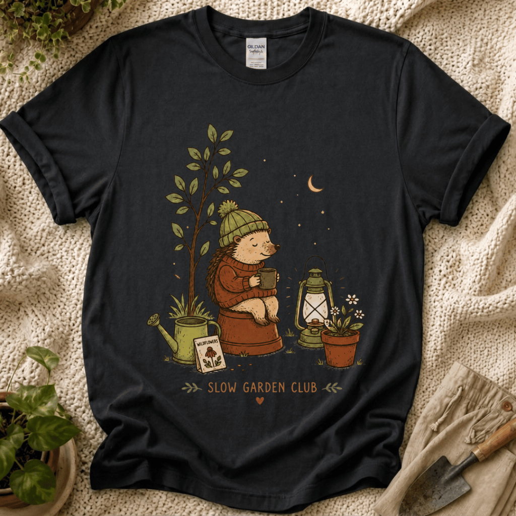 Cozy Hedgehog Garden Club T-Shirt