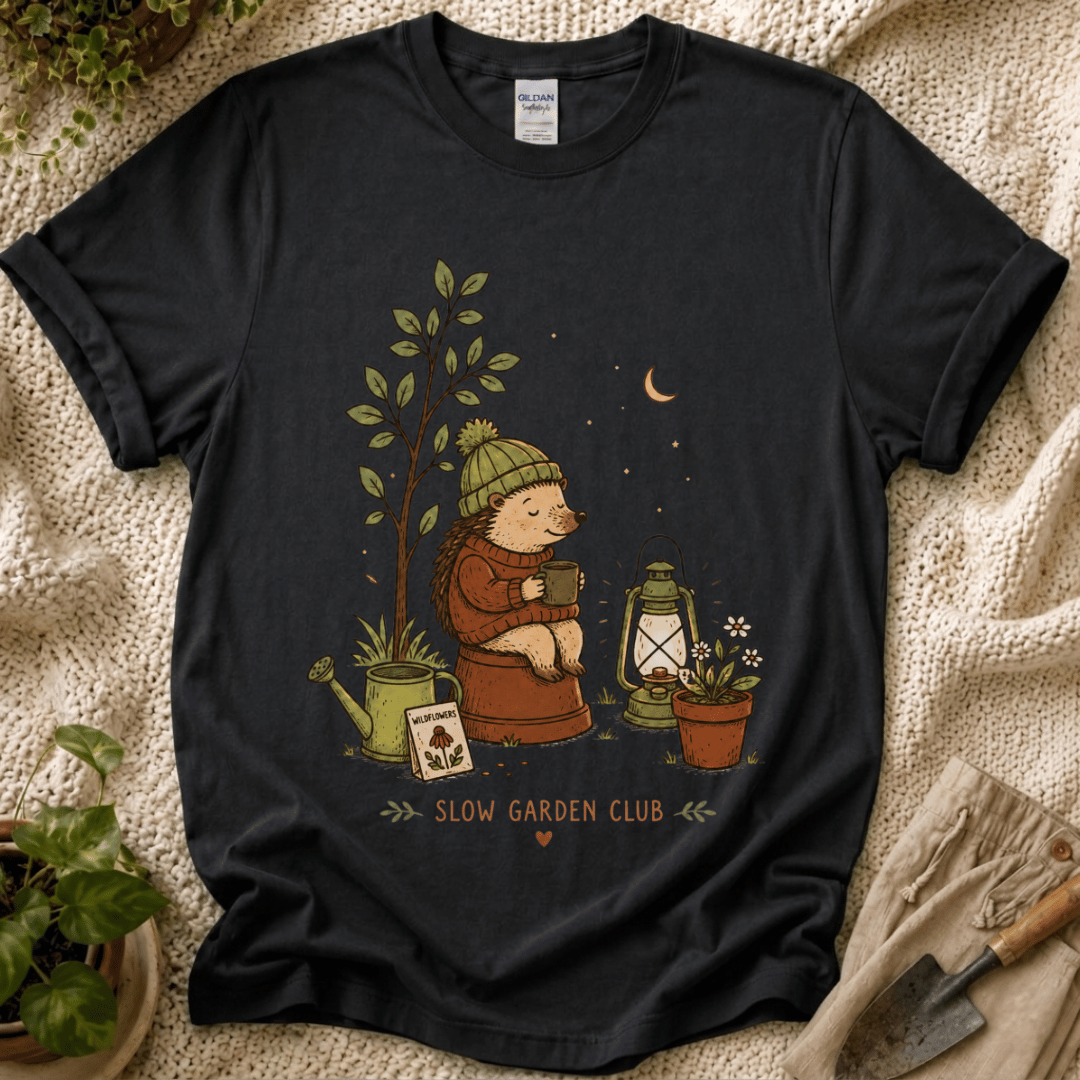 Cozy Hedgehog Garden Club T-Shirt