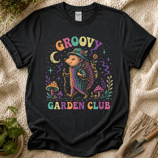 Grovy Hedgehog Garden Club T-Shirt by Zen & Zucchinis Slow Garden Club