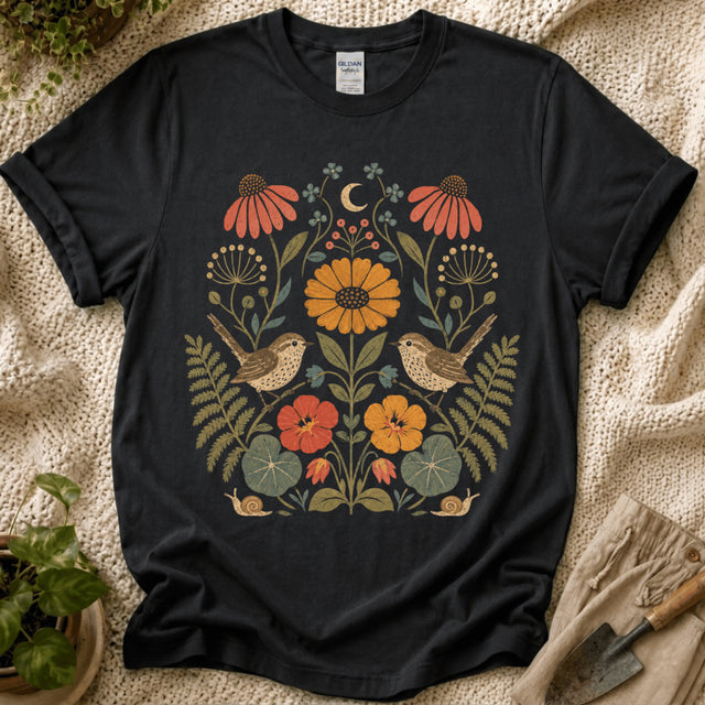 Robin Moonlight Meadow T-Shirt - Zen & Zucchinis garden graphic tee