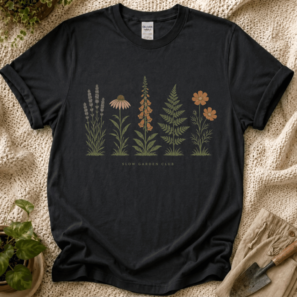 Slow Garden Club Wildflowers T-Shirt by Zen & Zucchinis Slow Garden Club