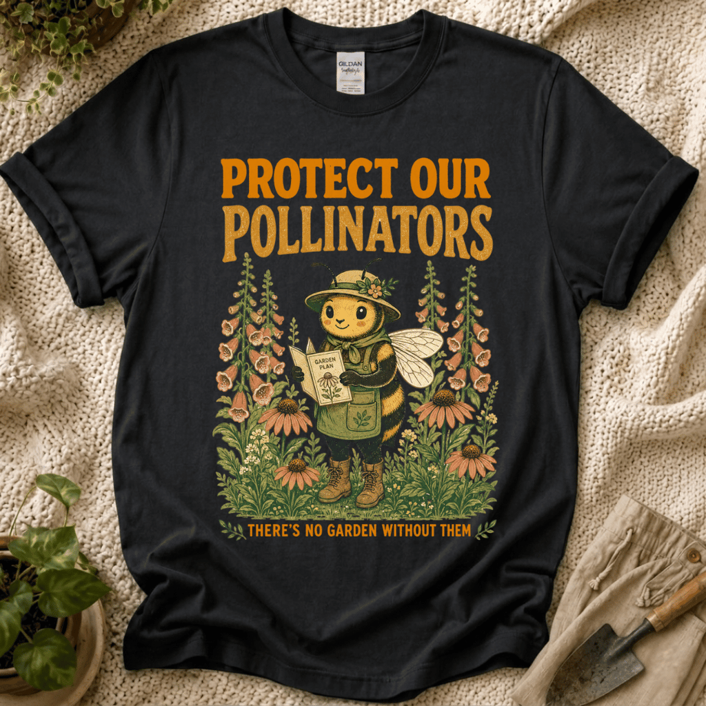 Protect Our Pollinators T-Shirt - Zen & Zucchinis garden graphic tee