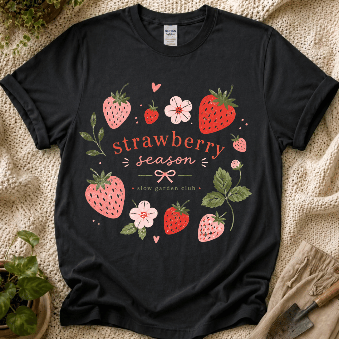 Strawberry Season T-Shirt by Zen & Zucchinis Slow Garden Club