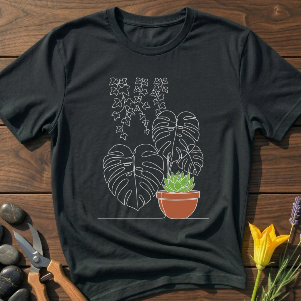 Plant Lovers T-Shirt - botanical nature graphic t-shirt, minimalist design, unisex tee for Nature Lovers, Garnder, Farmer, Plant Lovers