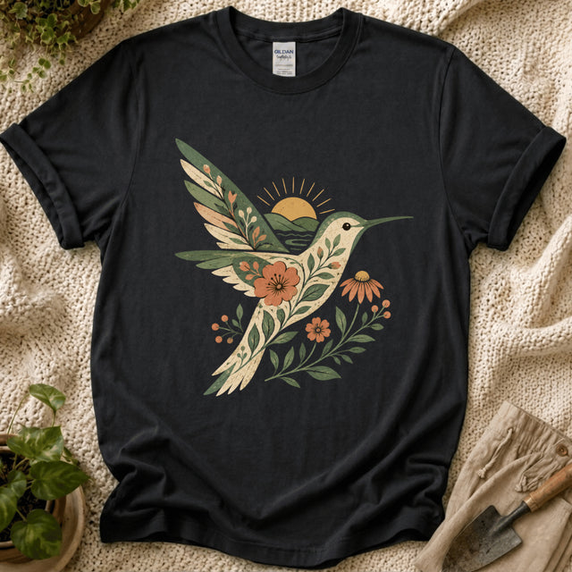 Botanical Hummingbird T-Shirt - Zen & Zucchinis garden graphic tee
