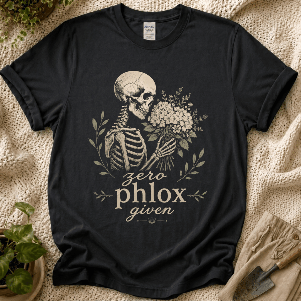 Zero Phlox Given Skeleton Flower T-Shirt by Zen & Zucchinis Slow Garden Club
