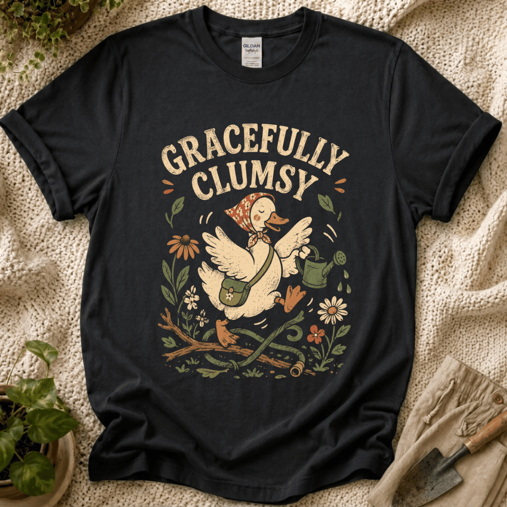Gracefully Clumsy Garden Goose T-Shirt