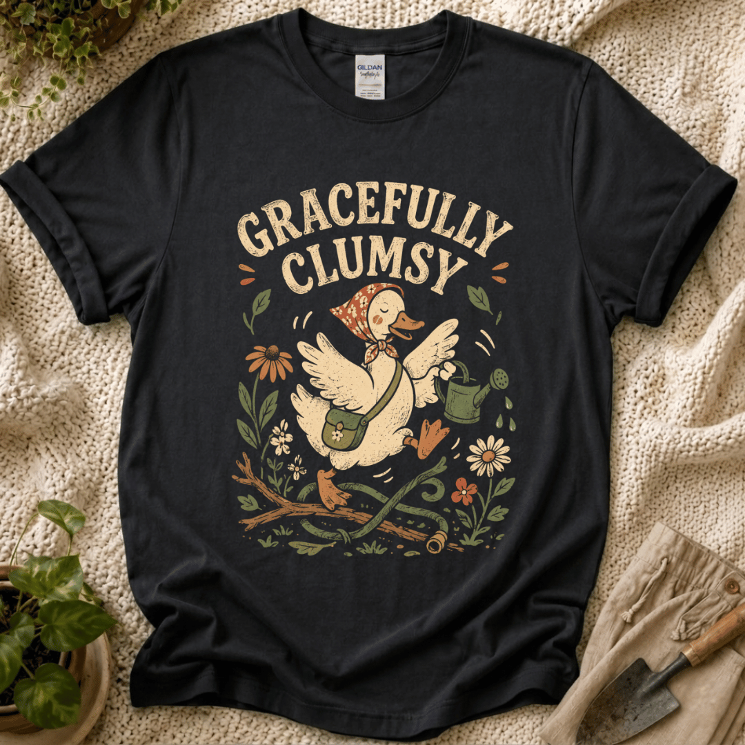 Gracefully Clumsy Garden Goose T-Shirt