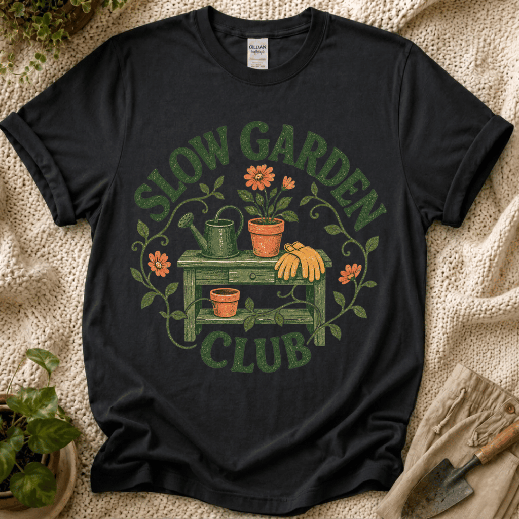 Slow Garden Club Garden Bench T-Shirt
