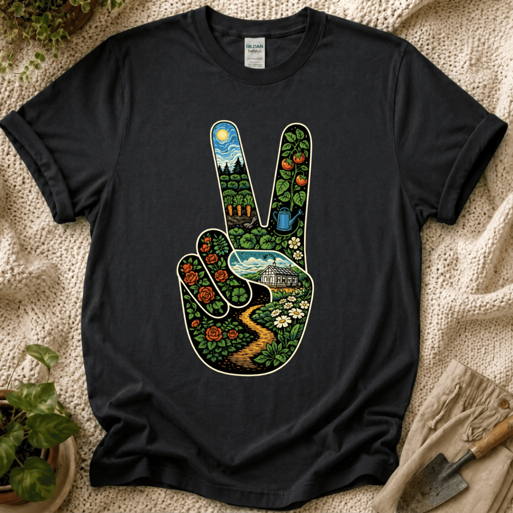 Garden Peace T-Shirt - Zen & Zucchinis garden graphic tee